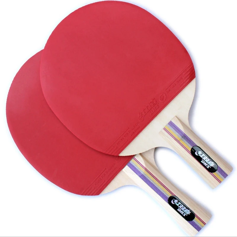 7 Слои DHS Tischtennis резины настольный теннис ракетки ракетка для пинг-понга весло Raquette Double Face прямой захват с бугорками из