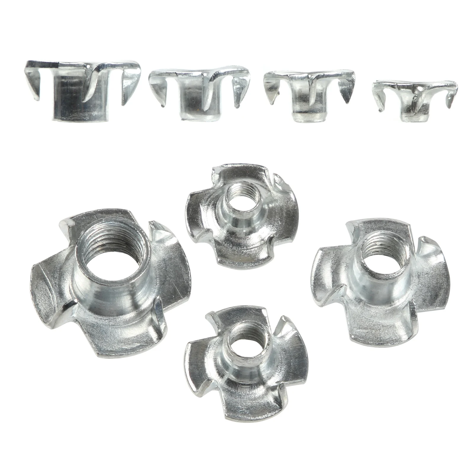 10pcs M4 M5 M6 M8 Zinc Plated Four Claws Nut Speaker Nut T nut Blind