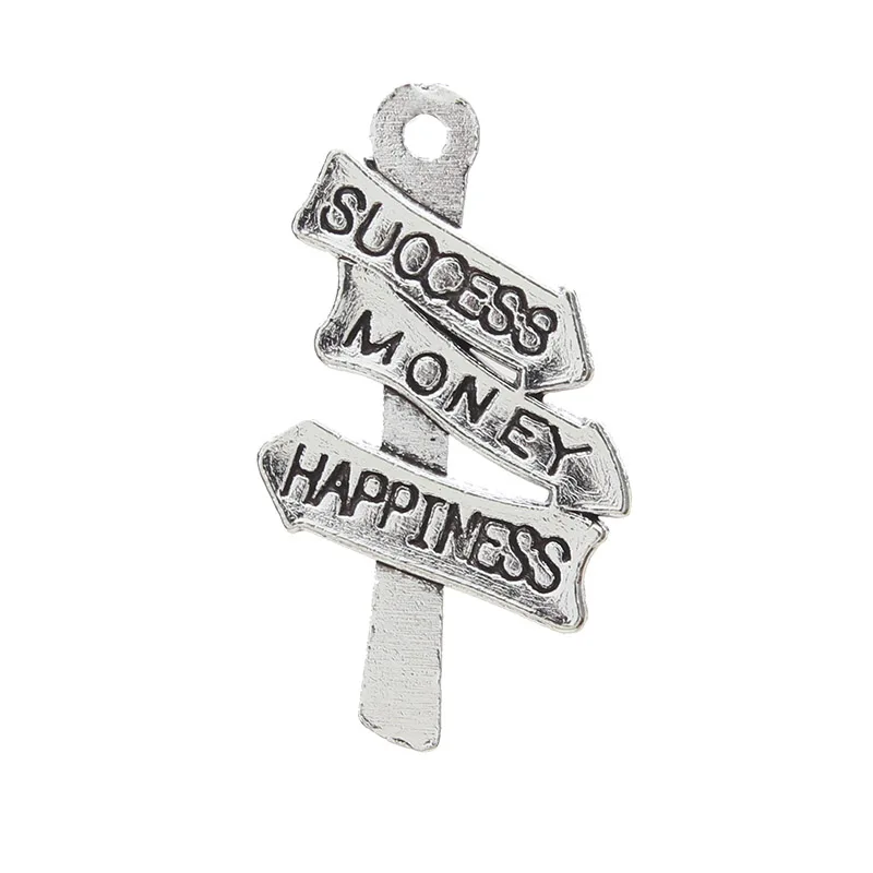 10pcs/lot Fashion Charm Silver Road Sign Shape Pendant Pendant Jewelry