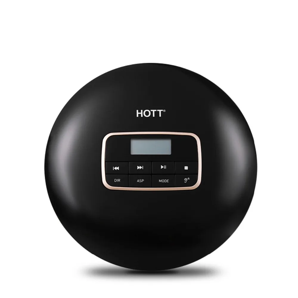 

HOTT Portable CD Player with Headphone Jack, Anti-Slip Shockproof Protection Compact CD Music Disc Walkman Player with LCD 511