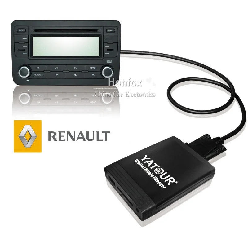 ФОТО Yatour YT-M06 Car digital music changer For Renault VDO / Blaupunkt quadlock 12pin fakra 2009+ YT-M06 Car USB MP3 SD AUX adapter