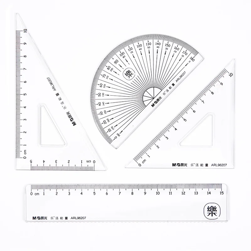 4 шт./партия M& g Студенческая швейная линейка набор шаблон для рисования канцелярские товары для школы школьные принадлежности