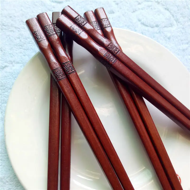 Doreenbeads 4 Pairs Factory Direct Sale Handmde Wooden Chopsticks