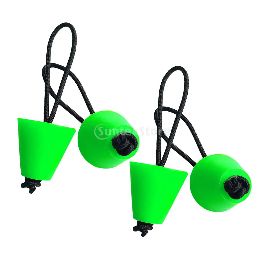 Pack 4 Universal Replacement Green Rubber Ocean Kayak Marine Boat Scupper Plugs Drain Holes Stopper Set