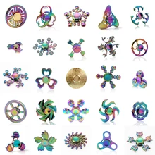 Rainbow Metal Fidget Spinner Zinc Alloy Colorful Hand Spinner For Autism ADHD Adult Stress Relieve EDC Toy Spiner