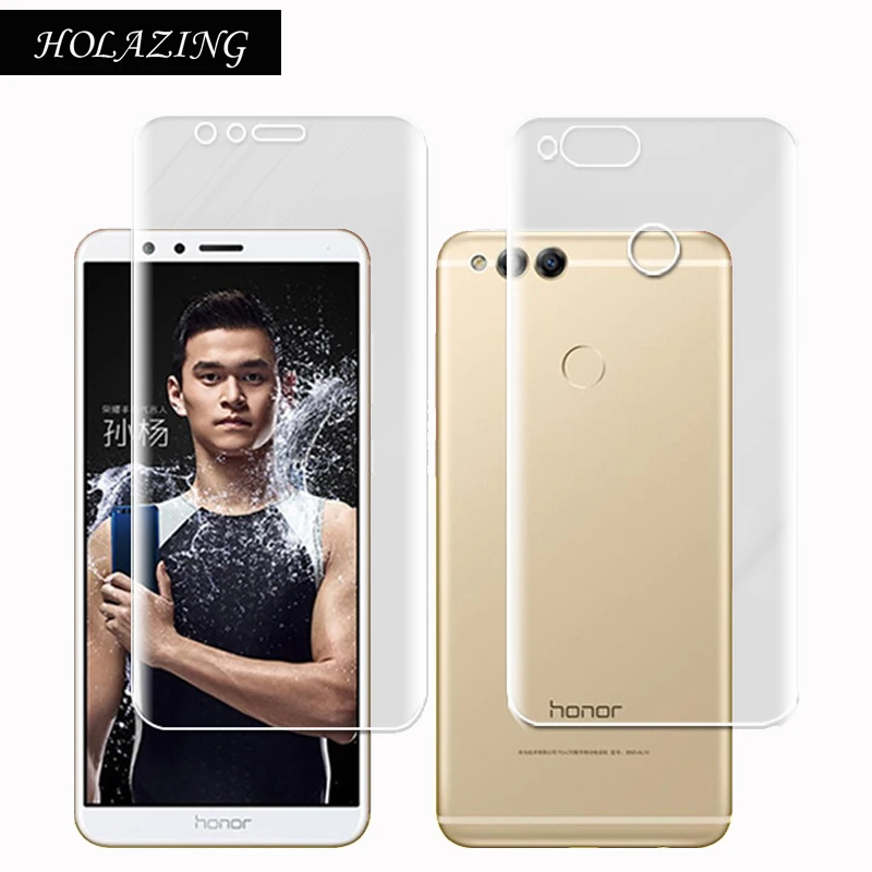 

HOLAZING New Soft Clear Transparent Silicone TPU Screen Protector for Huawei Honor 7X Anti Scratch Finger Protective Film