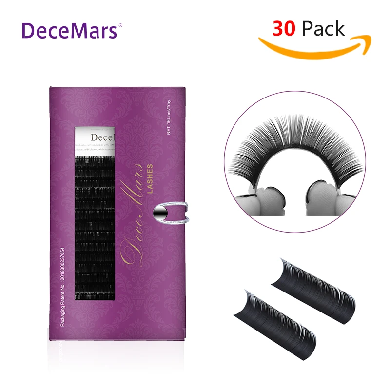 

DeceMars 30pcs/lot Synthetic mink eyelashes J B C D volume eyelash extensions supplies individual lashes eyelash extension