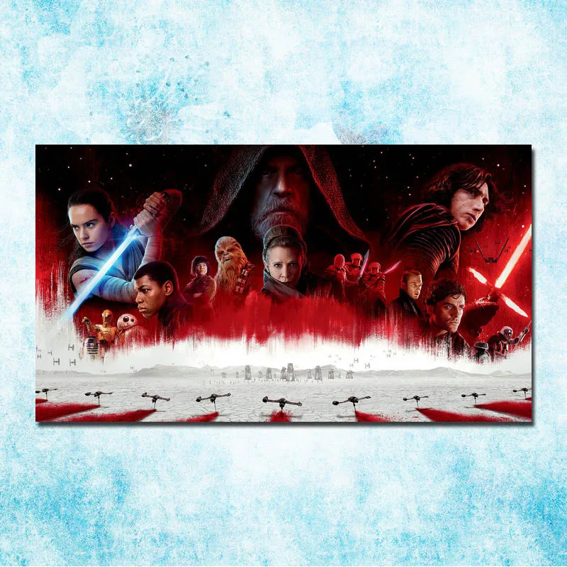 Star Wars The Last Jedi Movie Silk Poster 13x24 24x43 inch