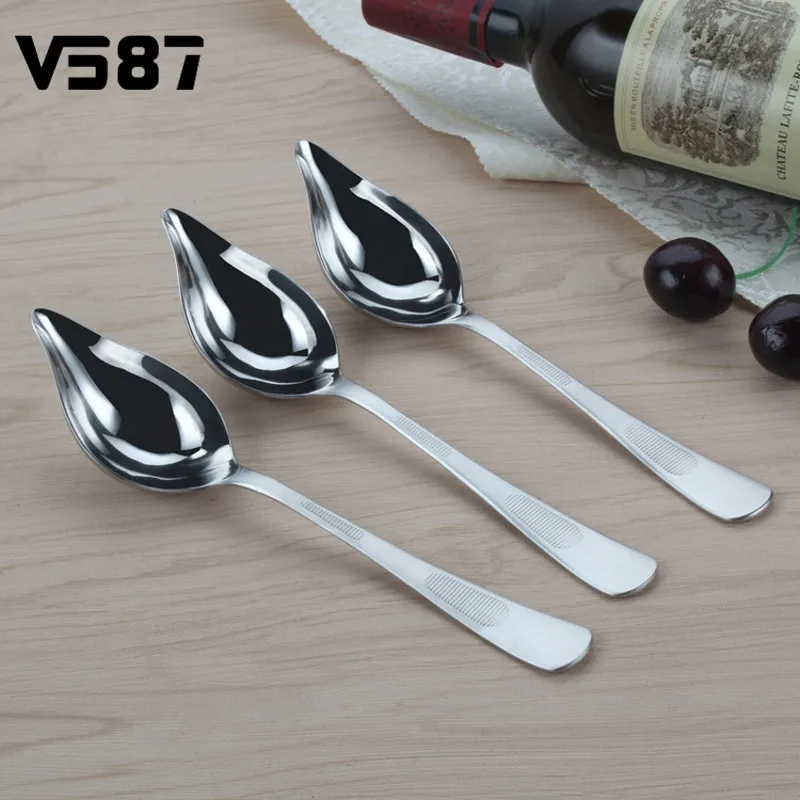 DIY Stainless Steel Chocolate Sauce Spoon Pencil Sauce Filter Spoons