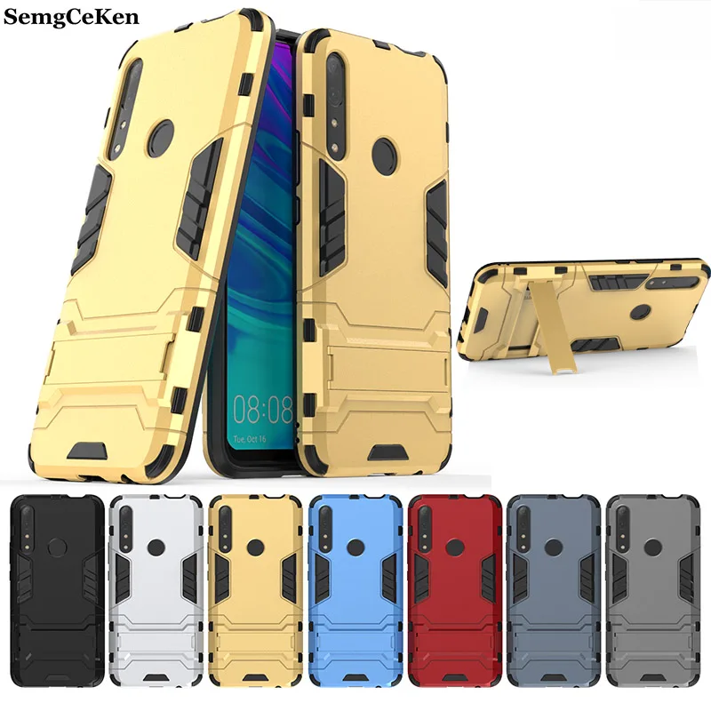 

SemgCeKen holder armor case for huawei p smart z plus psmart 2019 luxury original plastic shockproof phone Hard back cover coque