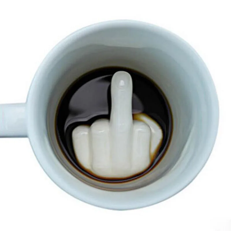 Up Yours Mug Middle Finger Mug Coffee Cup with Ceramic Material Mug Tea