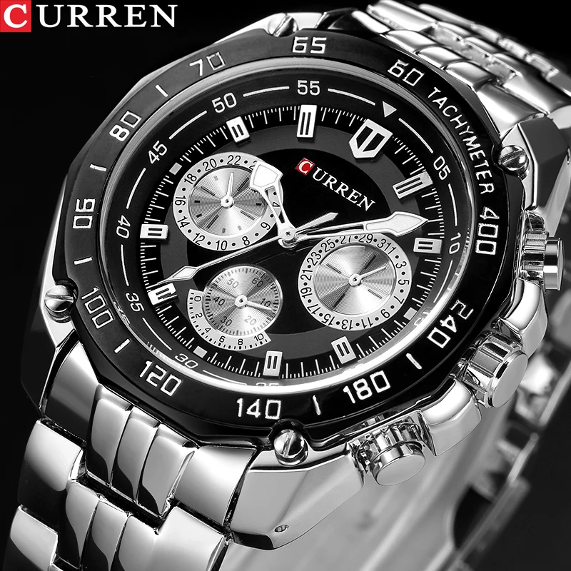 

CURREN Men's Fashion Quartz Watch Black Dial Simple Classic Design Best Choice for Man Gifts relogio masculino