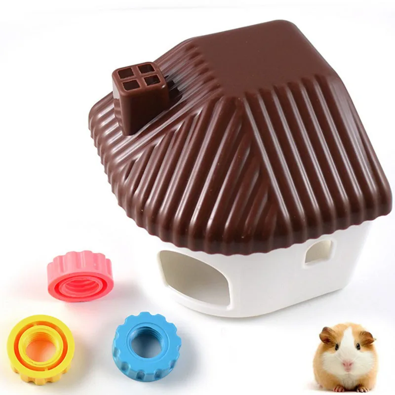 Colorful Mountable Pet Dog Hamster Guinea Pig House Cage Plastic Cute Small Pet Bedroom House Toy casa para Hamster House 2