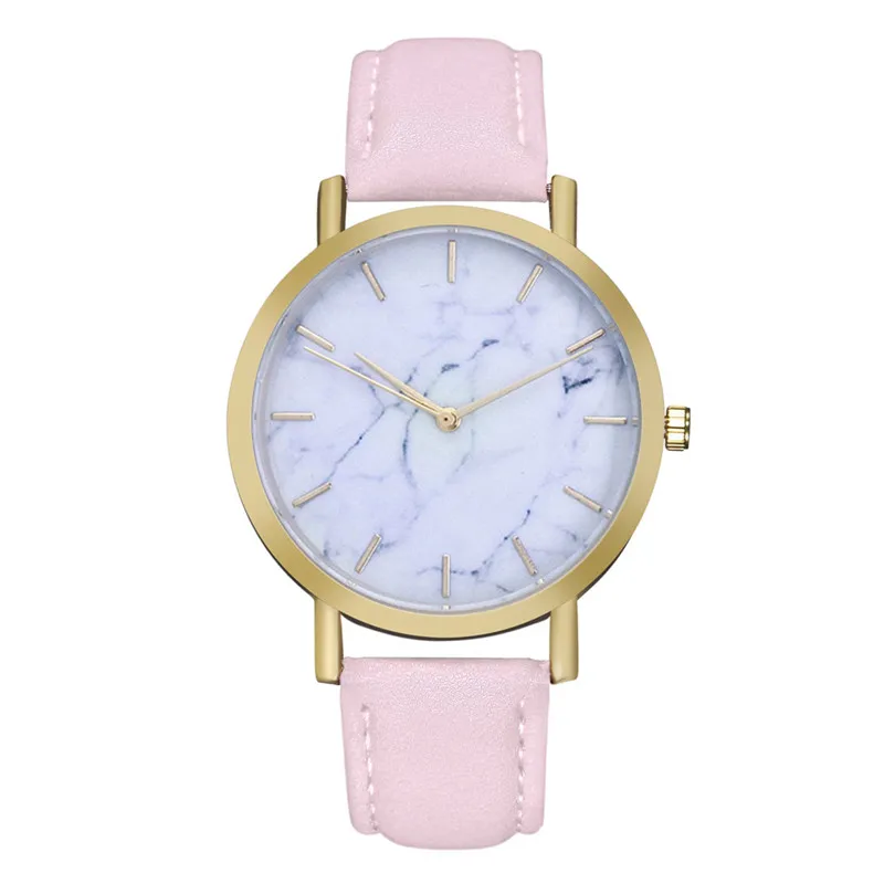 

FUNIQUE 2018 Women's Marble Watches Couple Quartzwatch Minimalist Leather Strap Bracelet Ladies Dress Clock Watch Relojes Hombre