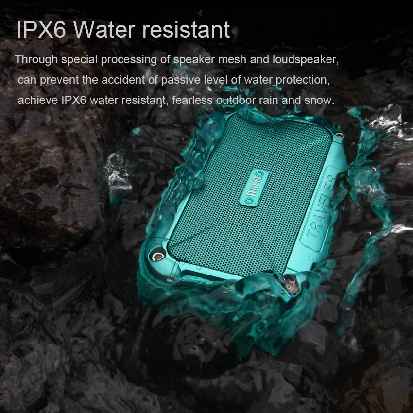  MIFA F7 Bluetooth Speaker IP56 Dust Proof Water Proof Speakers AUX Wireless Portable Outdoor Speake
