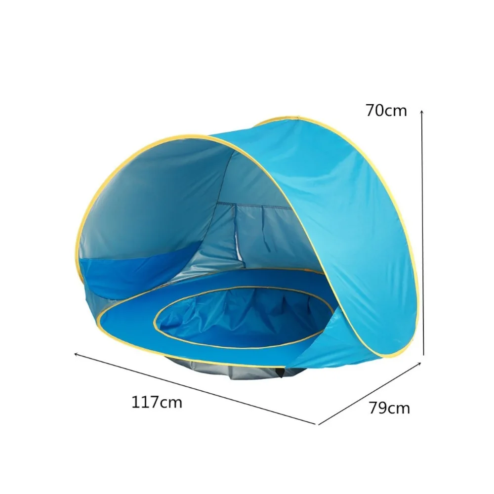 Детская Пляжная палатка всплывающий портативный теневой бассейн защита от ультрафиолета, от солнца укрытие портативный шарообразный палатка-бассейн детский питомец Новинка Горячая Распродажа