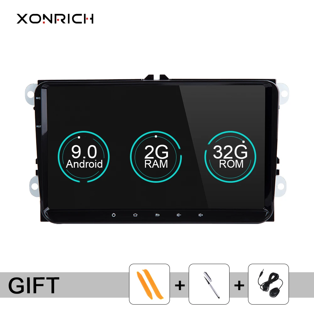 Xonrich Car Multimedia Player 2din Car Radio GPS Android 9 0 For Volkswagen Passat b6 VW