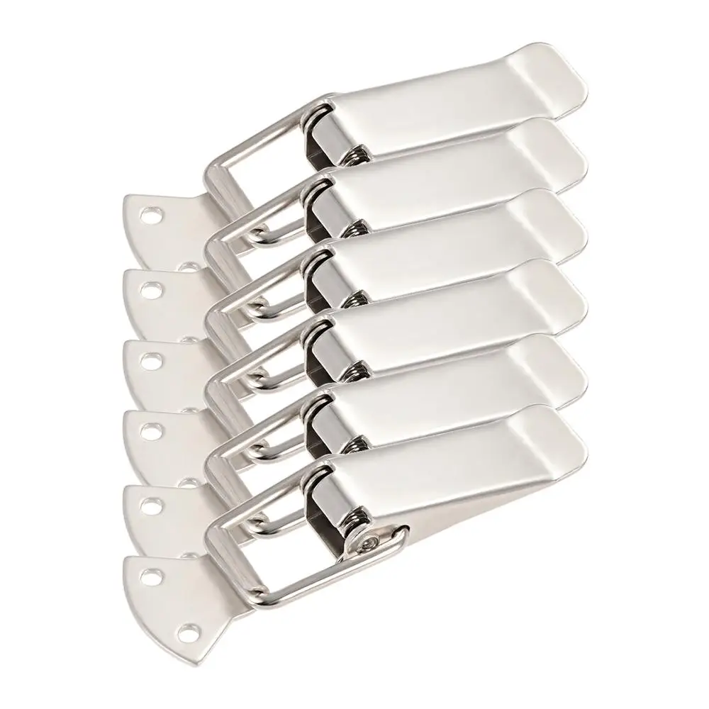 

uxcell New Hot 6pcs/8pcs Spring Loaded Toggle Latches 72mm 110mm 128mm Length Iron Hasps Clamps for Case Box Trunk Catches Tools