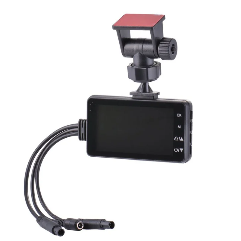 

Motorcycle Video Recorder Dual Lens HD 3.0 Inches LCD Front and Rear View Camera Night Vision Waterproof IP68 Dash Cam