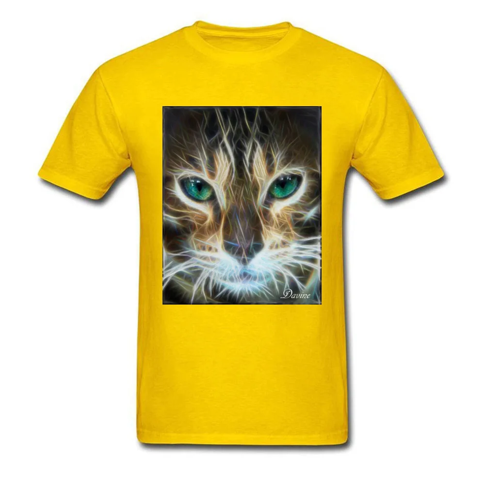  Camisa Tops Tees Prevailing Short Sleeve Men T-shirts TpicOriginaltitle Cool Summer Fall Tops T Shirt Crewneck Kitty yellow