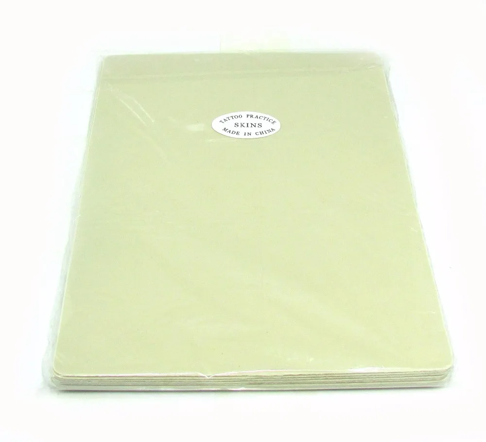 

10pcs Blank Tattoo Practice Skin Sheet for Needle Machine Supply Kit Plain