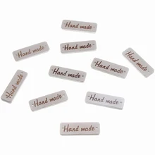 

2016 New "hand made" 100Pcs Sewing Wood Decorative Buttons 2 Holes Sewing Accessories Wooden Buttons 30x10mm Scrapbooking