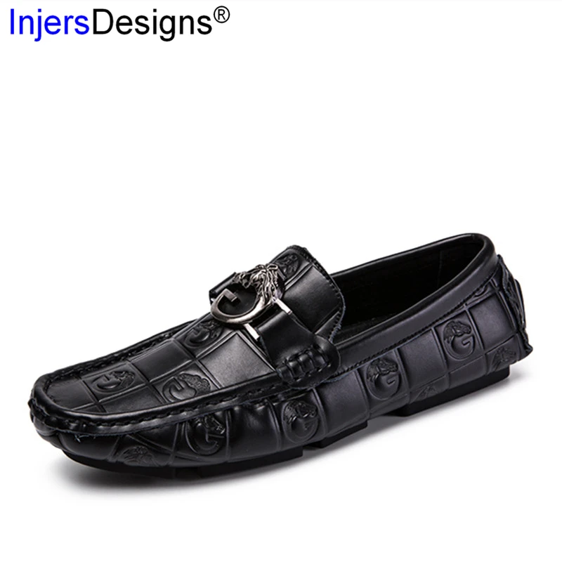 white De Casuais Sola black 44 Quentes Tamanho amp; 38 Homens White Mocassins Quente Fur Flats Venda on Moda Respirável Sapatos Abelha Black Slip Metal Dirigindo YUFwSgfq