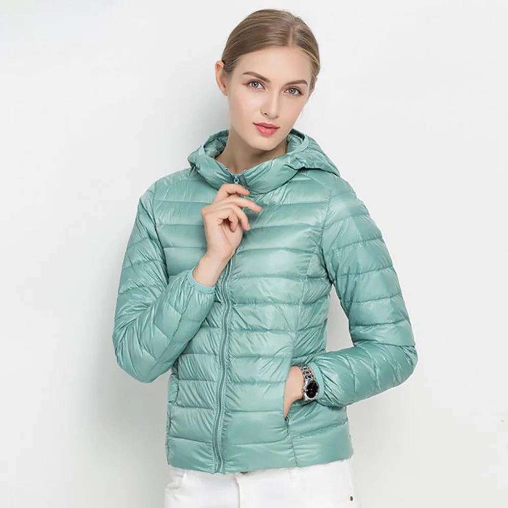 2018 Winter 90% White Duck Down Jacket coat Women Stand Collar Warm ...