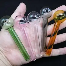 Горячее предложение! Распродажа! Труба из боросиликатного стекла, курительная трубка для табачного масла(цвет ранома