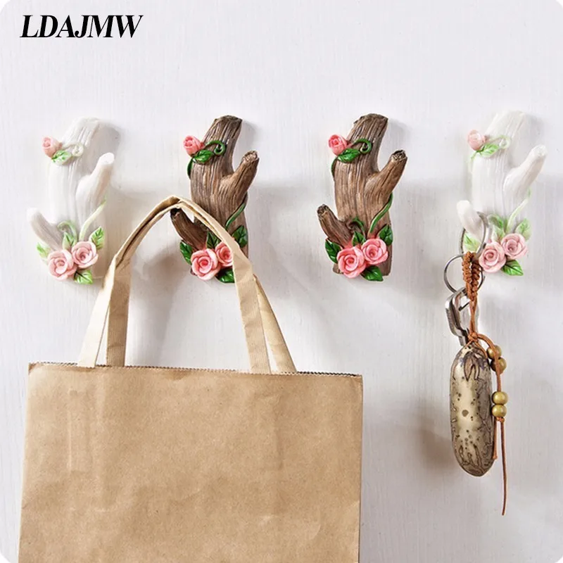 5PCS Imitation Branch Self Adhesive Clothing Display Racks Hook Coat