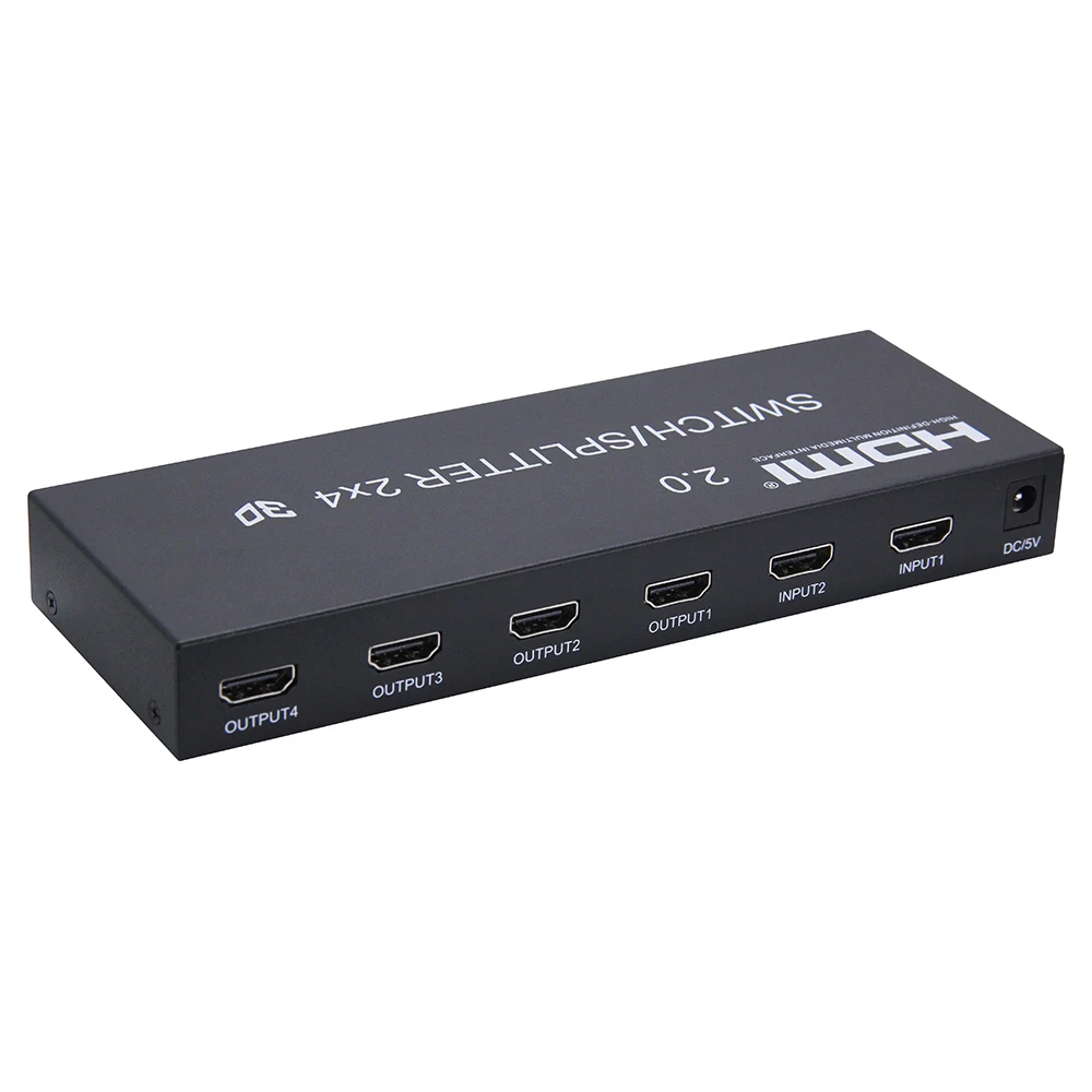 2x4 HDMI 2 0 переключатель сплиттер 4K переключатель/сплиттер SPDIF аудио поддержка 4K/60