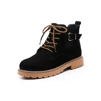 

New motion Retro fashion women's boots Autumn winter low with the British wind retro boots selling wild paragraph casual shoe