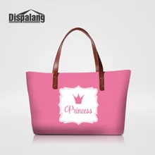 Dispalang Мода женская рука сумка Большой верхней ручкой Princess Crown розовая сумочка Для женщин Clear Курьерские сумки для девочек вечерняя сумочка; BS010