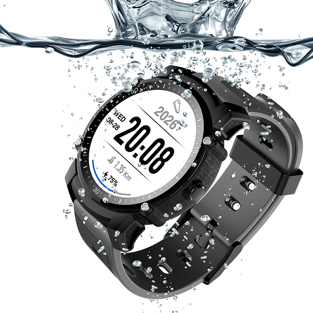 PS Smart Watch IP68 Waterproof Swim Ride Outdoor Sports Wrist Watch Men