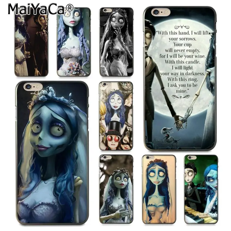 

MaiYaCa Anime The Corpse Bride Ultra Thin Cartoon Back Phone Case for iPhone 8 7 6 6S Plus X 10 5 5S SE 5C Coque Shell