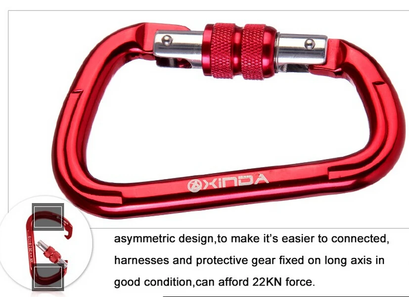 XINDA 25KN алюминиевый сплав магния автоматический главный замок Quickdraw быстрый релиз безопасности Пряжка Альпинизм Карабин