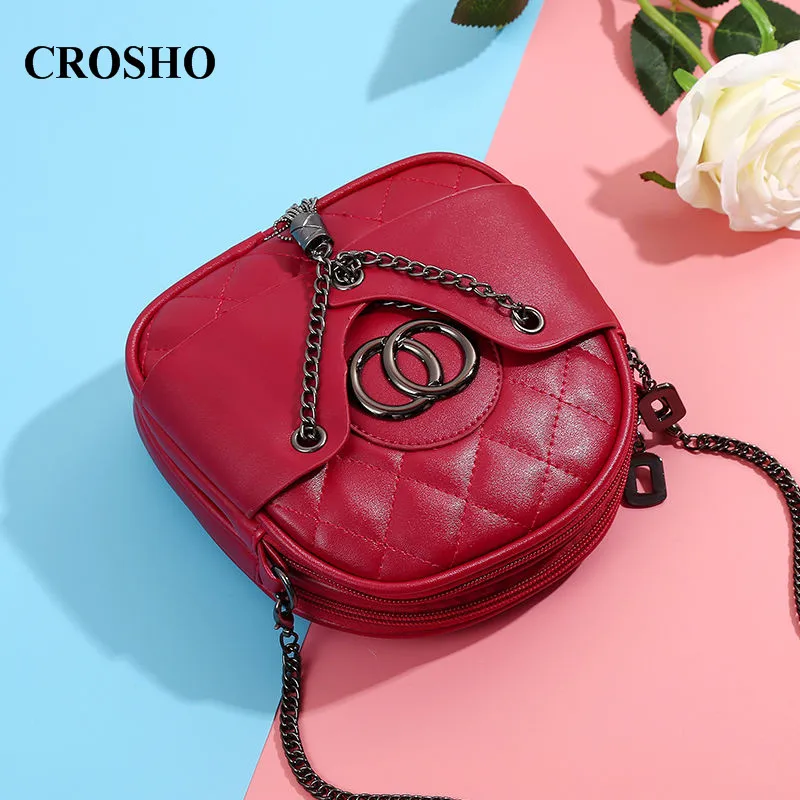 

CROSHO Female Lacing Chain Student Slalom Ins Same Single-shoulder Mini Bag