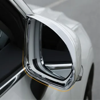 

ABS Chrome For Volvo XC60 2018 2019 Car rearview mirror block rain eyebrow sticker Cover Trim auto accessories car styling 2pcs