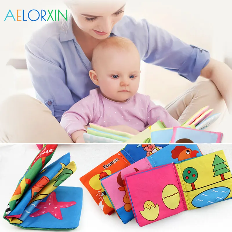 2018 Infant Educational Cloth Book Letter Pattern Cognitive Baby Toy Learning Infant Book Development  Boys Girls Newborn Animal