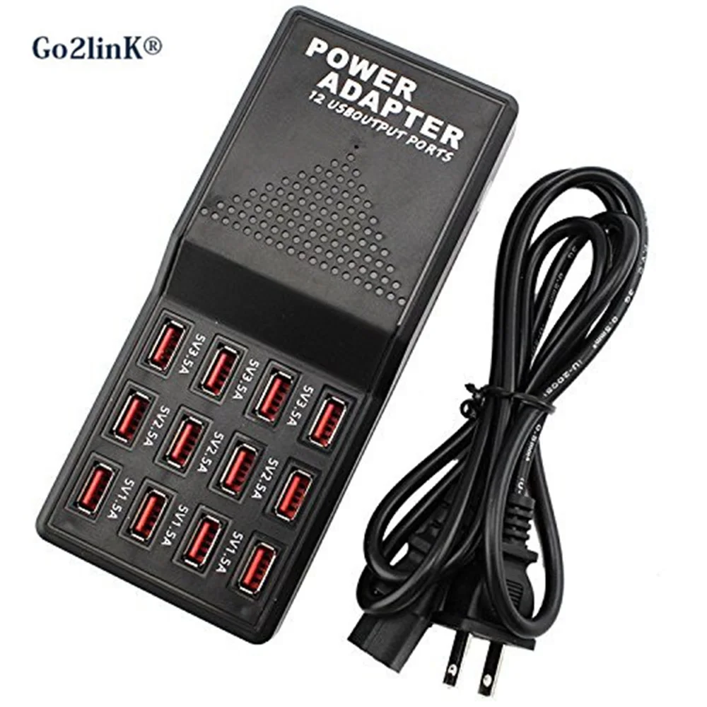 Go2linK 60 Вт Быстрая зарядка 2 0 12 портов USB настенное зарядное устройство QC2.0 для