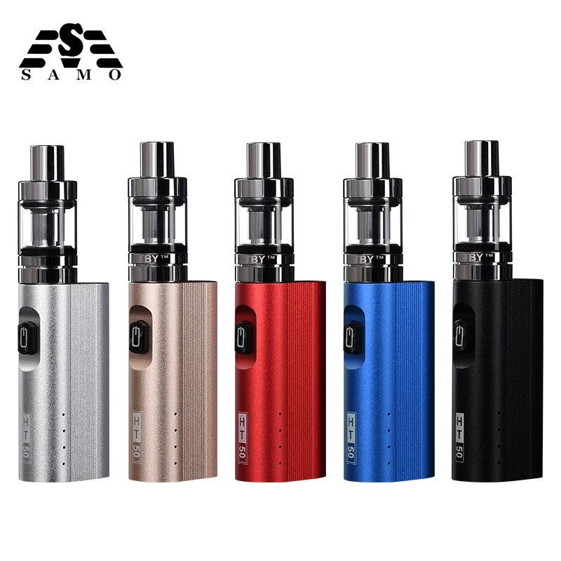 Tanie Oryginalny HT 50 parownik do elektronicznego papierosa zestaw 2200 mah 50 w e papierośnica mod 510 gwint 2.0 ML zbiornik e papieros vape zestaw do