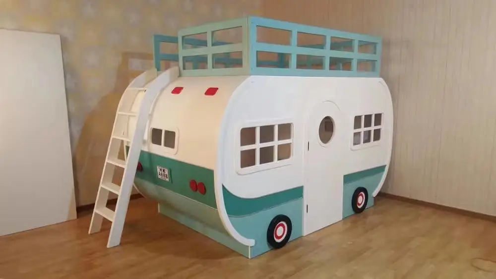 special design for kids bedroom Solid Wood Children two layers Car Bed special design for kids bedroom Solid Wood Children two layers Car Bed