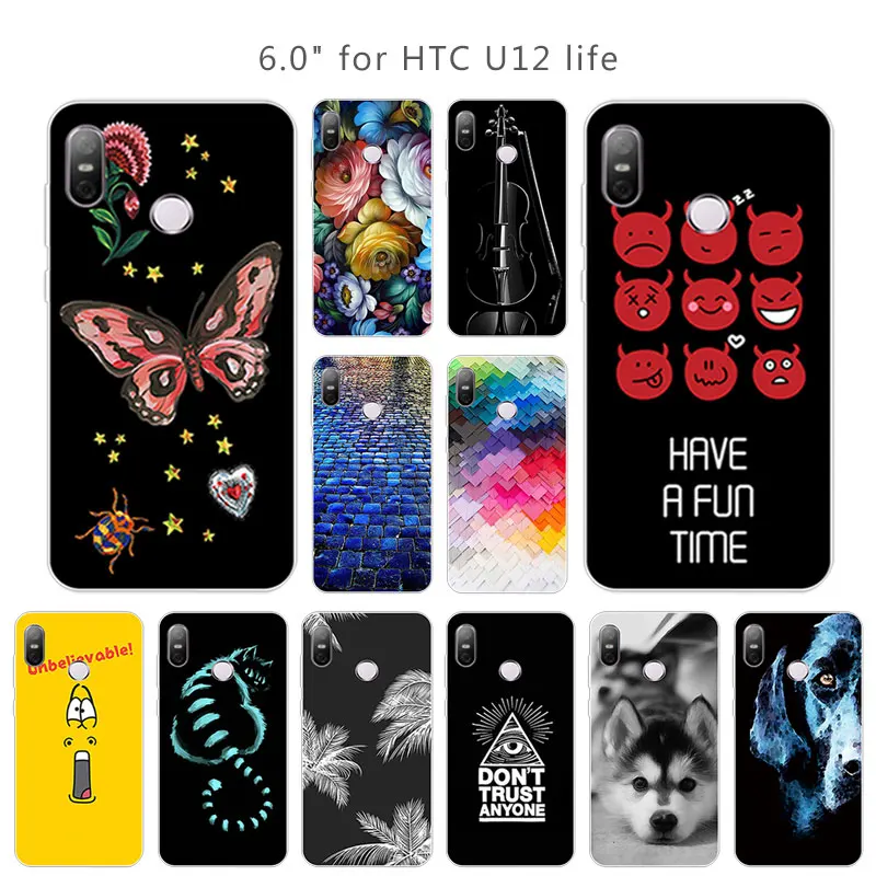 6 0 дюйма для HTC U12 силиконовые чехлы прозрачный защитный чехол телефона
