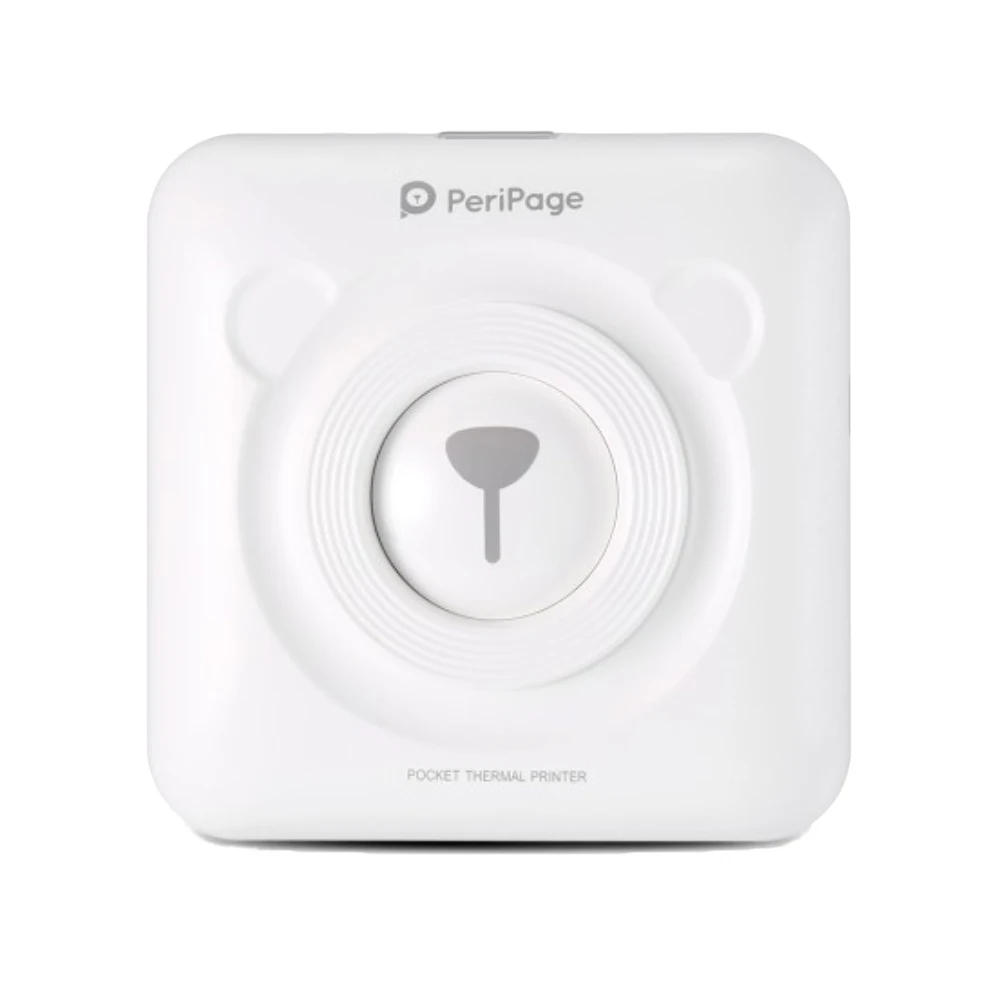 PeriPage мини портативный термальный принтер бумаги фото Карманный термальный принтер 57 мм печать беспроводной Bluetooth Android iOS принтеры - Цвет: Белый