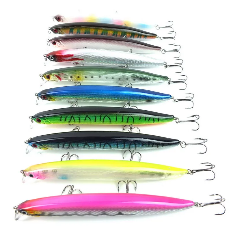 10PCS 13.8cm 19g Sinking Minnow Fishing Lure Fish Wobbler Tackle Crankbait Artificial Japan Hard Bait Swimbait