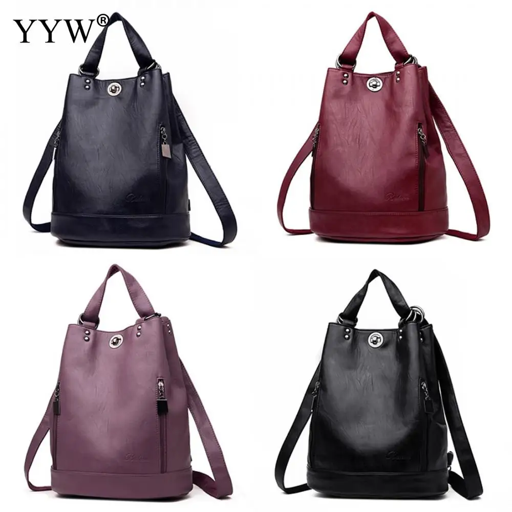 Large Capacity Backpack shoulder tote bags Women Solid school Bag For