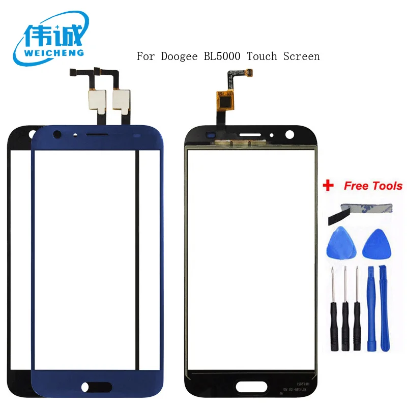 

WEICHENG For Doogee BL5000 Touch Panel Digitizer Front Glass Lens Replacement Repair Parts bl 5000