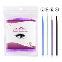 Высокое качество Новые Горячие 100 шт мягкие одноразовые наращивания Ресниц Микро Кисти глаза макияж Чистящая палка мини щетки