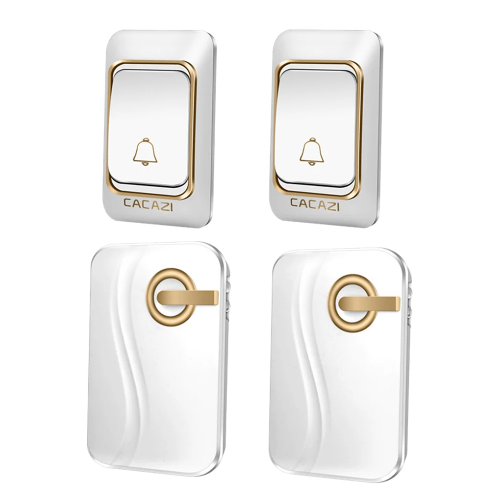 

Battery Operated Wireless Doorbell Welcome Chime Dingdong Chime 2 Transmitter+2 Receiver