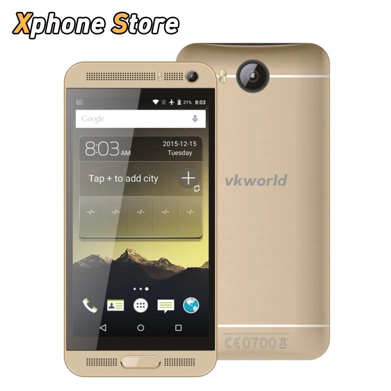 Оригинал VKworld VK800X Android 5.1 5.0 дюймов 8 ГБ ROM 1 RAM MTK6580 Quad Core 1.3 ГГц Поддержка Dual SIM Play Store